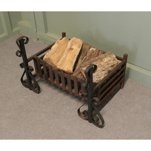 Large Free Standing Fire Basket, 1930 For Sale - Image 6 of 8