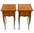 Brown Rare French Marquetry Writing Tables With Leather Pull Out Slides - A Pair For Sale - Image 8 of 8