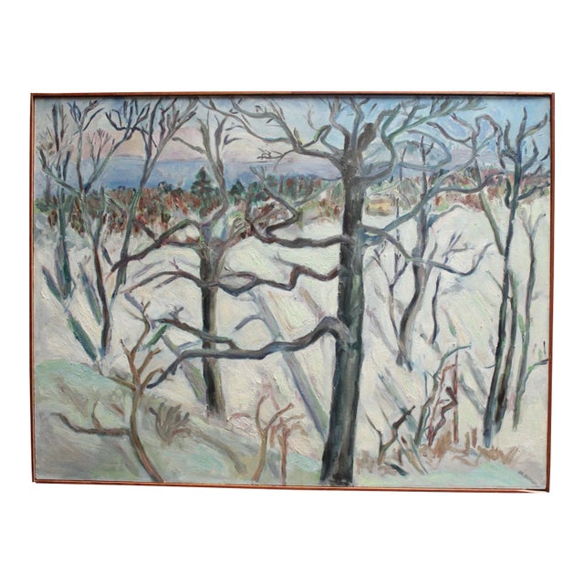Sr Glasser Nature Study Oil on Canvas For Sale