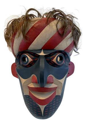Carved Tribal Mask from Pacific Northwest Coast by David Frankel