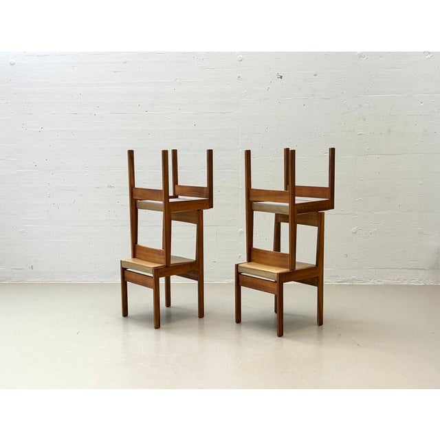 Scandinavian Dining Chair in Walnut and Leather, 1960s For Sale - Image 11 of 18