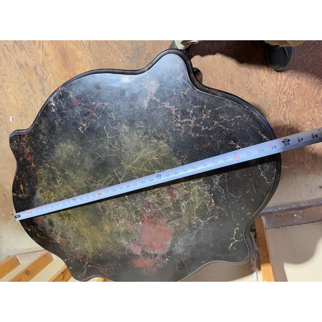 Antique Victorian Faux Marble Turtle Top Parlor Table For Sale - Image 16 of 18