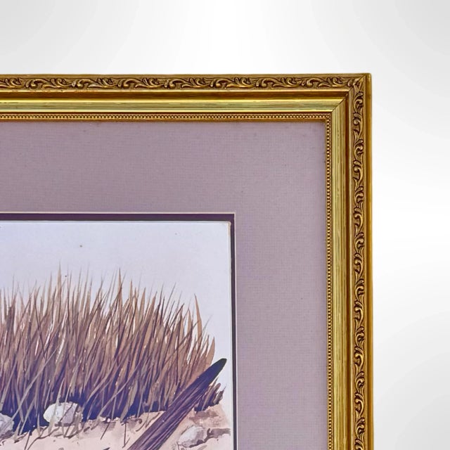 Mid 20th Century Vintage M. Khaleghi Avian Birds Watercolor Print, Signed & Framed Original l.e. Art For Sale - Image 5 of 9