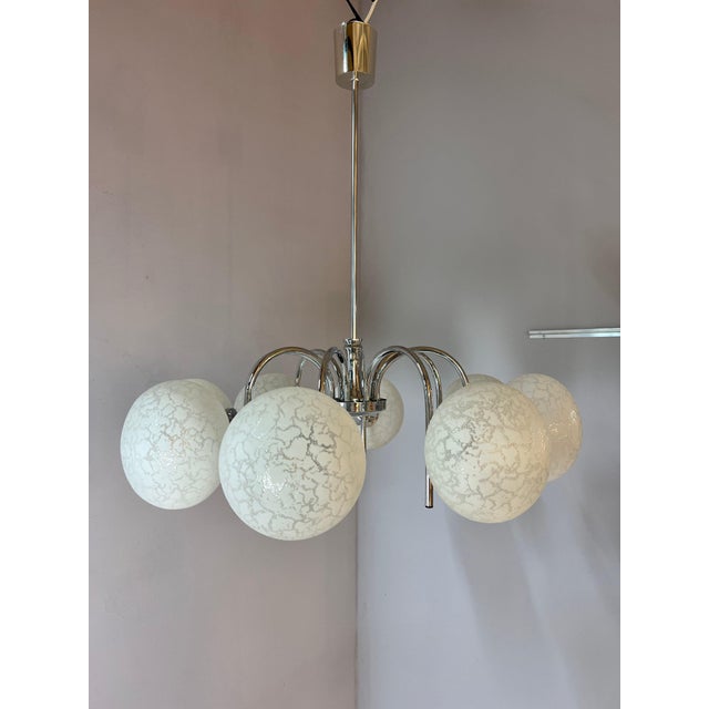 Chandelier with 8 Spheres by Richard Essig for Hustadt For Sale - Image 5 of 11