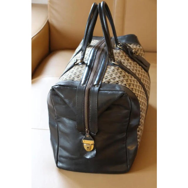 Goyard Large Goyard Boston Bag, Large Goyard Duffle Bag for Women and Men by Goyard, 1970s For Sale - Image 4 of 16