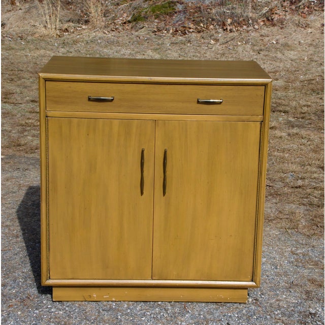 Vintage Mid Century Modern Lane Upright Space Saver Cedar Chest Storage