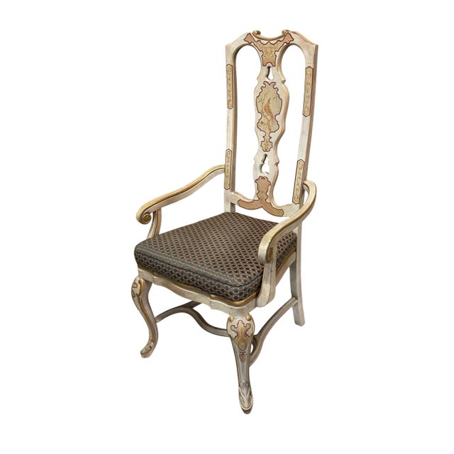 Chinoiserie Vintage Drexel Heritage Sketchbook Chinoiserie ArmChair For Sale - Image 3 of 7