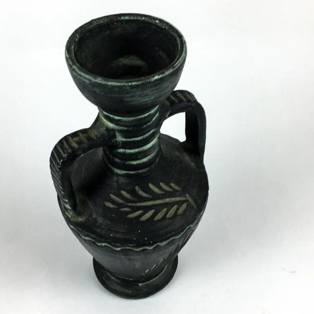 Vintage Mediterranean Terra Cotta Clay Greek Design Vase For Sale - Image 4 of 13