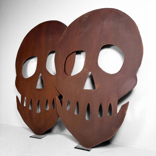 1990s Monumental Steel Skull Wall Decoration, 1990s For Sale - Image 5 of 18