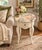 French Country Botanical Floral Accent Table With Scalloped Apron, Refinished For Sale - Image 10 of 10