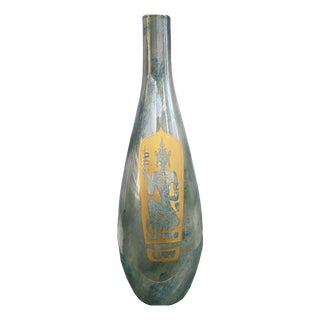 Finzi Porcelain Vase in Green, 1950s For Sale