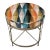 1960’s Mid-Century Modern Chrome Drum Velvet Stool For Sale
