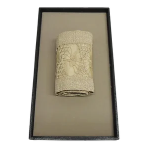Vintage Tan Woven Swedish Eyelet Trim