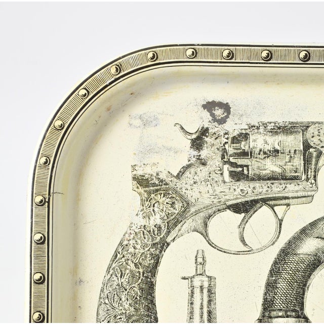 Black Vintage Pistols Serving Tray, 1960s For Sale - Image 8 of 11