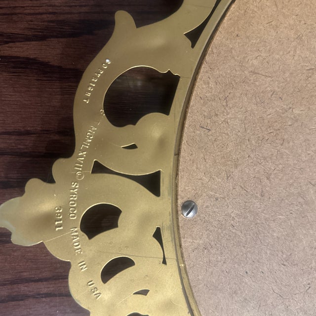 1960s Gold Framed Oval Syrocco Mirror For Sale In Greenville, SC - Image 6 of 12