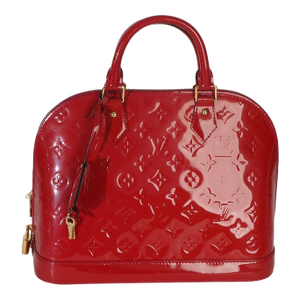 Red Monogram Vernis Alma PM