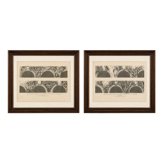 Louis-Pierre Baltard, Fontainebleau Fresco, 1803, Engravings, Set of 2 For Sale