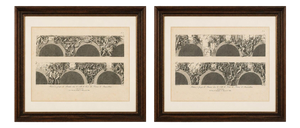 Louis-Pierre Baltard, Fontainebleau Fresco, 1803, Engravings, Set of 2