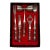 Mid-Century Stainless Steel Bamboo Bar Tool Set by Goodwood in Orig. Box -Vintage Barware for Palm Beach Regency & Grandmillennial Style For Sale