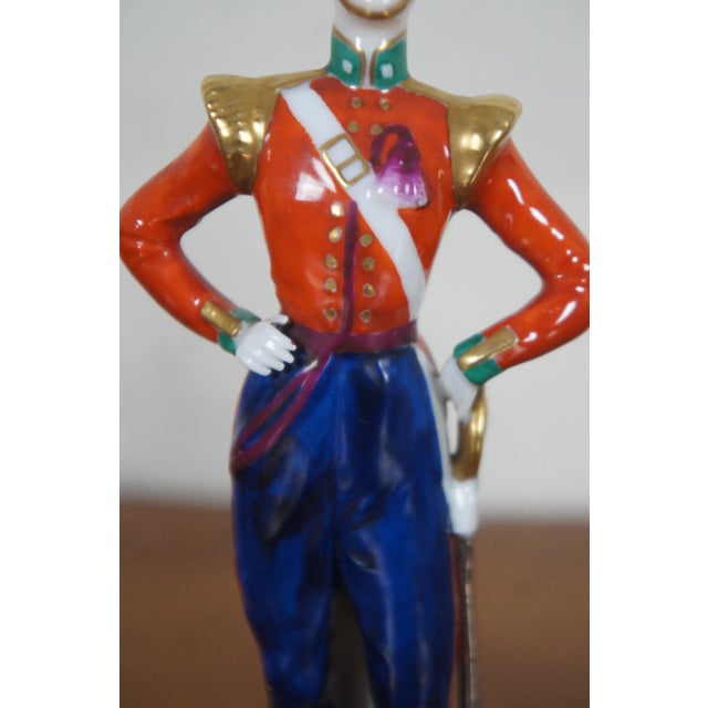 Antique A.J. Uffrecht & Co Germany Porcelain Soldier Figurines - Set of 3 For Sale - Image 12 of 13