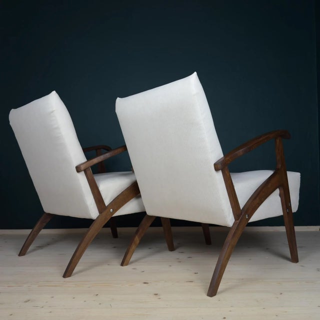 Wood Mid-Century Armchairs, Yugoslavia, 1970s, Set of 2 For Sale - Image 7 of 18