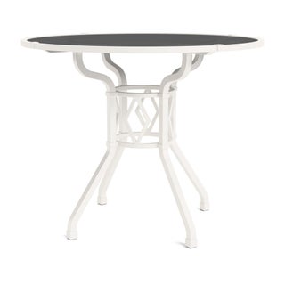 Brown Jordan Venetian 36" Round Dining Table in Chalk For Sale