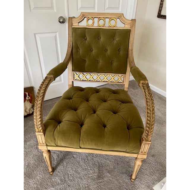 Princess Diana Louis XVI Style Armchair by Highland House For Sale - Image 12 of 12