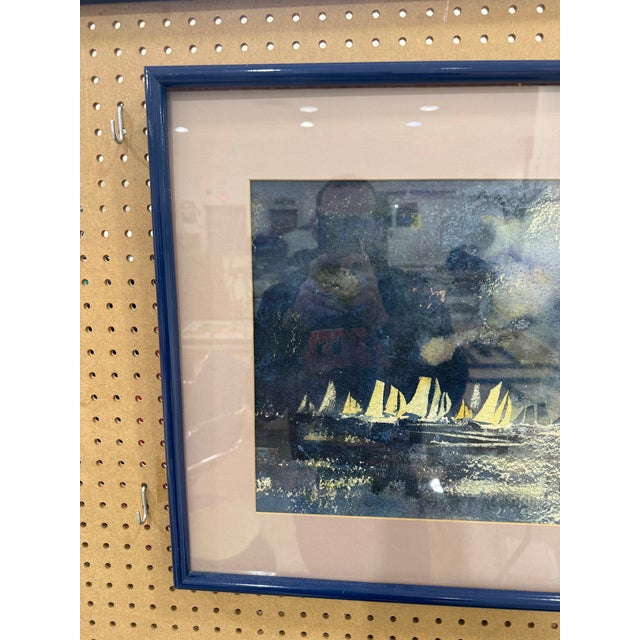 Vintage Sailboat Seascape Painting Signed by Artist Framed For Sale In Atlanta - Image 6 of 6