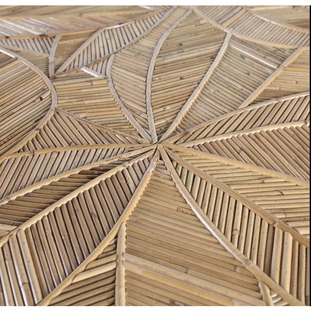 Vintage Rattan Dining Table For Sale - Image 5 of 12