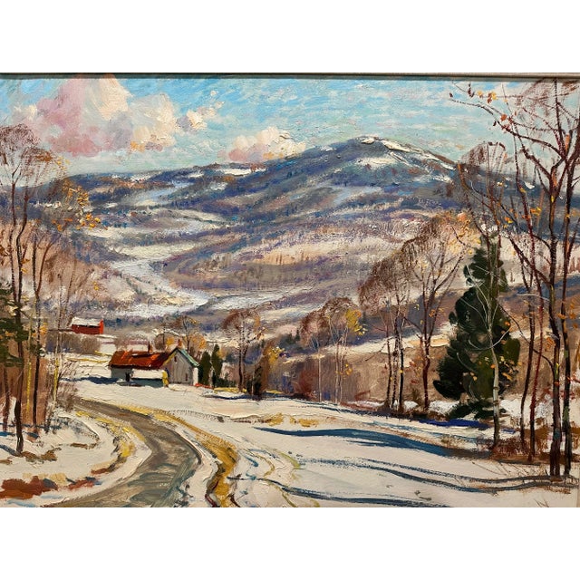 White Winter Landscape by Wayne Morrell For Sale - Image 8 of 11