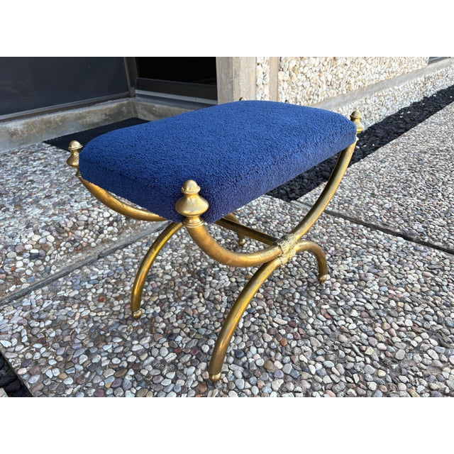 Italian Modern Brass Bench For Sale - Image 9 of 11