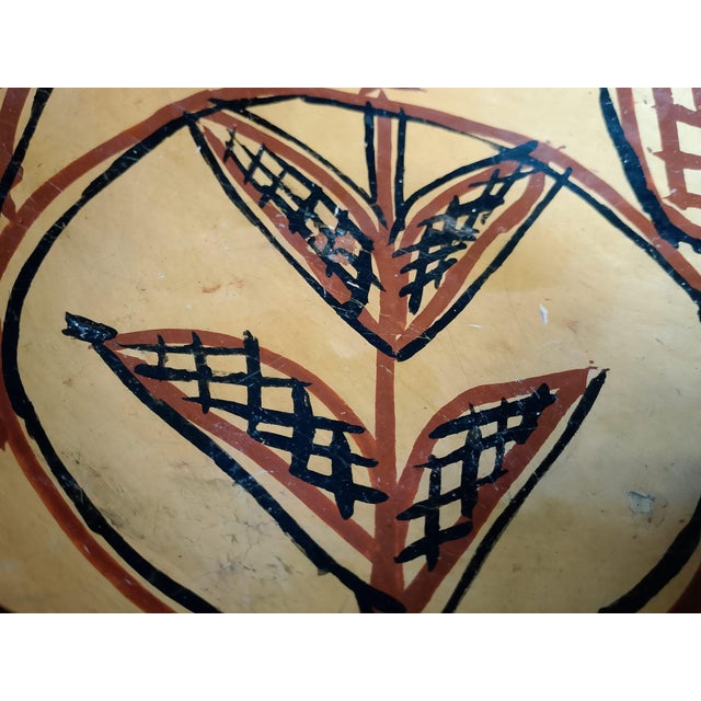 1950s Antique Berber Terracotta Bowl with Geometric Motifs, 1890s For Sale - Image 5 of 9