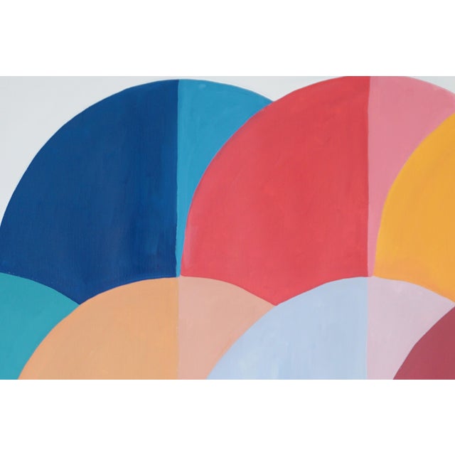 2026, Perpetual Transitions, Bauhaus Movement Triptych, Original Painting in Vivid Tones by Natalia Roman For Sale - Image 10 of 11