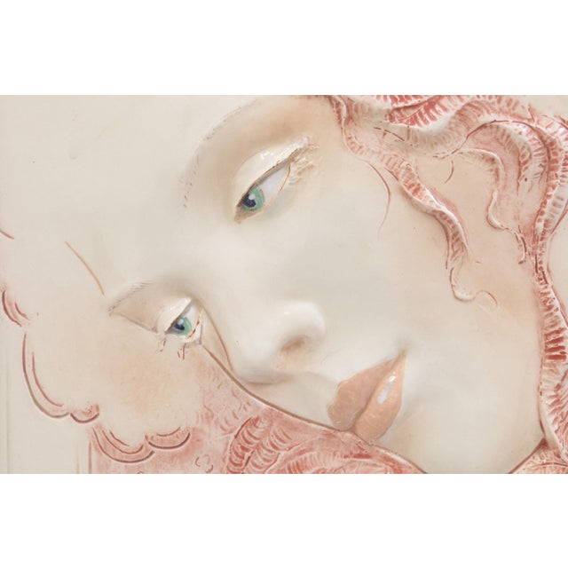 Frank Gallo Frank Gallo La Jousese Secret Signed Figurative Ceramic Tile 19/200 Framed 1980s For Sale - Image 4 of 7