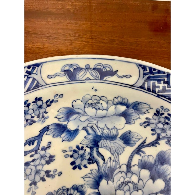 1900 - 1909 Antique Japanese Blue and White Imari Dish, 1900s For Sale - Image 5 of 14