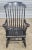 American Late 20th Century Share Black Hitchcock Style Windsor Arm Rocking Chair Harvest Stencil Gold Accents For Sale - Image 3 of 8