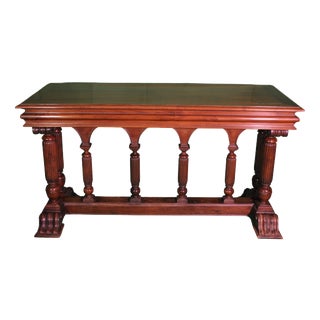 French Renaissance Revival Console Table with Turned Columns, 1890 For Sale