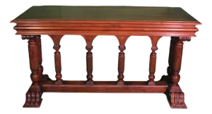 French Renaissance Revival Console Table with Turned Columns, 1890