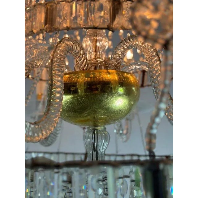 Navette Cut Crystal Chandelier, 1800 For Sale - Image 3 of 15