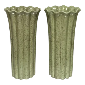 A Pair of Tall Midcentury Studio Pottery Vases