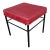 Vintage Mid Century Modern Wrought Iron and Leather Stool From Albert Parvin For Sale