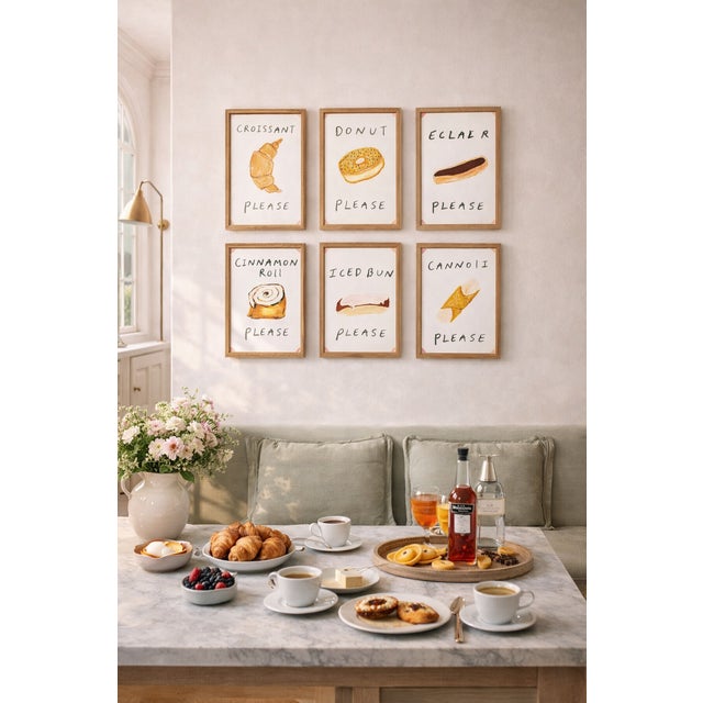 Contemporary Pastry Please - Set of 6 A4 Prints by Tatiana Alida For Sale - Image 3 of 9