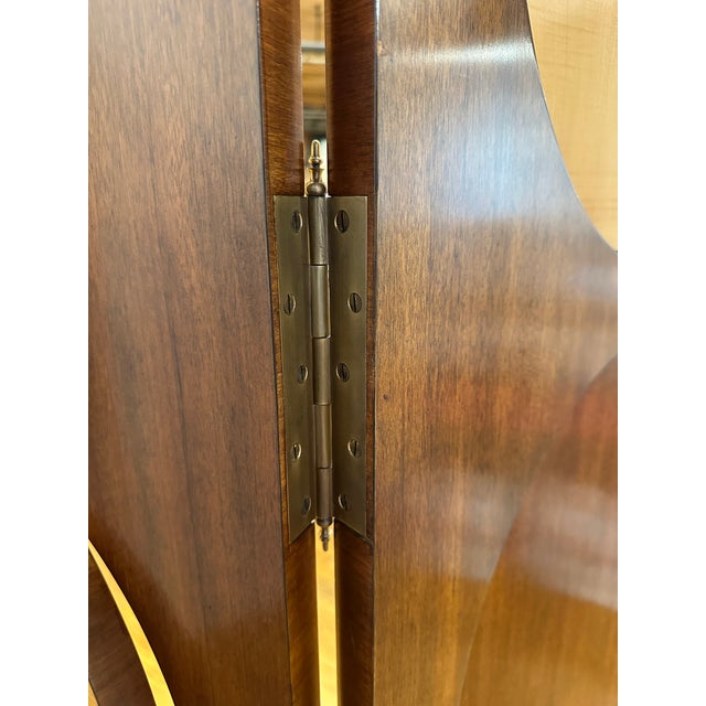 Burnt Umber 1990s Theodore Alexander’s Contemporary Peekaboo Room Divider Screen For Sale - Image 8 of 9