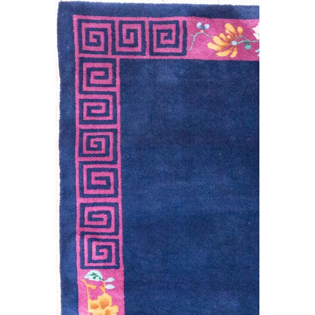 1930s Art Deco Chinese 6.9x4.1 Oriental Rug, Ne China 1930's For Sale - Image 5 of 7
