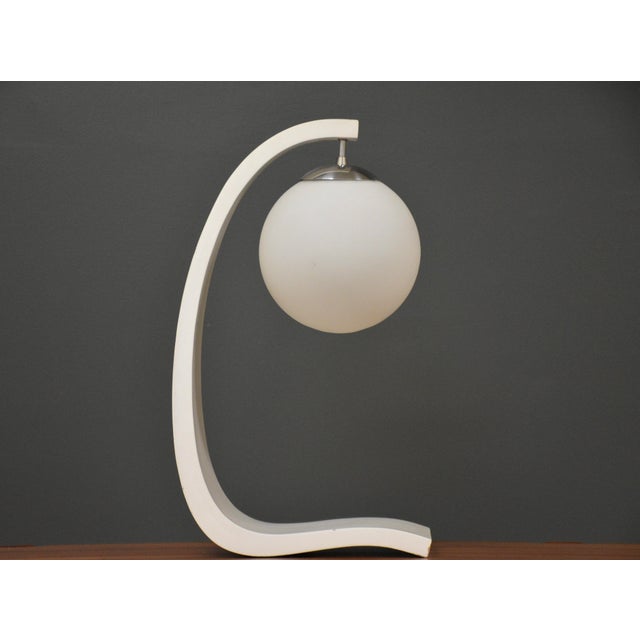 Modeline 1970s White Mid Century Table Lamp by Jack Haywood for Modeline For Sale - Image 4 of 9