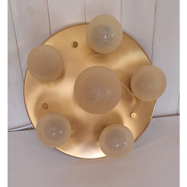 Vintage Ceiling Lamp with Brass Frame, 1980s For Sale - Image 10 of 11