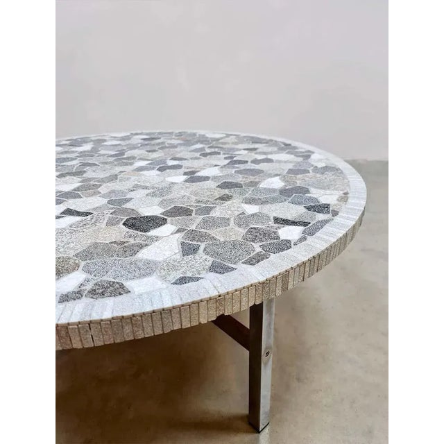 Vintage Round Mosaic Coffee Table by Berthold Müller, 1960s For Sale - Image 6 of 7