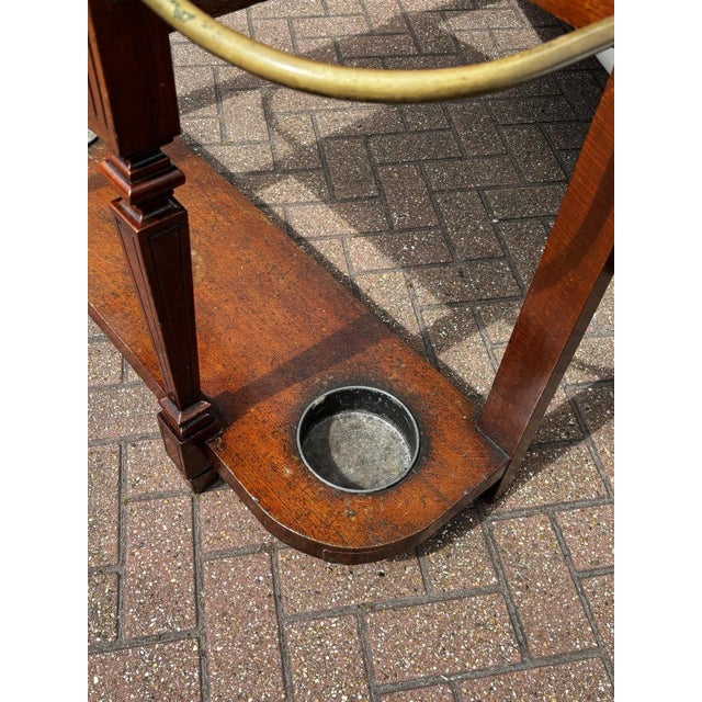 Edwardian Light Oak Hall Stand with Mirror For Sale - Image 16 of 18