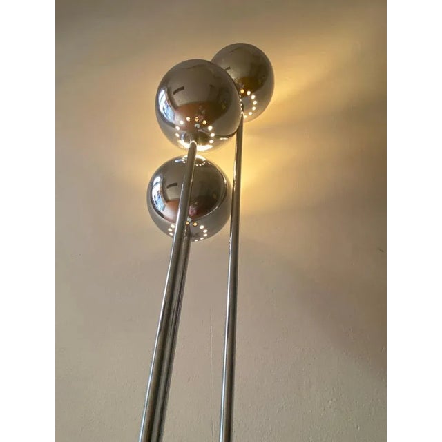 Metal 3-Light Floor Lamp attributed to Goffredo Reggiani, Italy, 1960s For Sale - Image 7 of 10