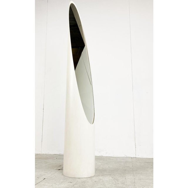 Glass Unggia Mirror attributed to Rodolfo Bonetto, Italy, 1970s For Sale - Image 7 of 11